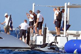 Sylvester Stallone And Jennifer Flavin On Vacation In Saint Tropez