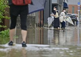 Heavy rain in Akita