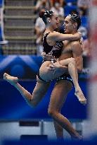 (SP)JAPAN-FUKUOKA-WORLD AQUATICS CHAMPIONSHIPS-ARTISTIC SWIMMING-MIXED DUET TECHNICAL