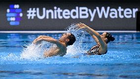 (SP)JAPAN-FUKUOKA-WORLD AQUATICS CHAMPIONSHIPS-ARTISTIC SWIMMING-MIXED DUET TECHNICAL