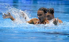 (SP)JAPAN-FUKUOKA-WORLD AQUATICS CHAMPIONSHIPS-ARTISTIC SWIMMING-WOMEN'S DUET TECHNICAL