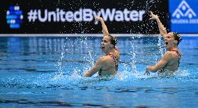 (SP)JAPAN-FUKUOKA-WORLD AQUATICS CHAMPIONSHIPS-ARTISTIC SWIMMING-WOMEN'S DUET TECHNICAL