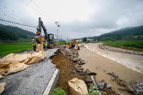 South Korea Heavy Rain Hit