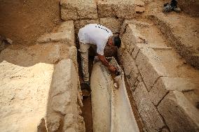 Second Lead Sarcophagus Unearthed In Gaza's Roman-Era Necropolis