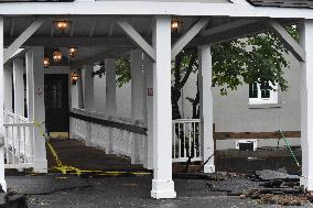 Severe Weather And Flooding Causes Road Buckling And Damage Throughout Warren County, New Jersey