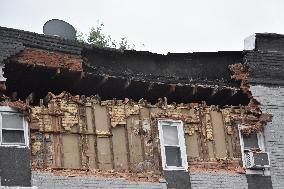 Structure Collapse In Garwood, New Jersey Due To Severe Weather