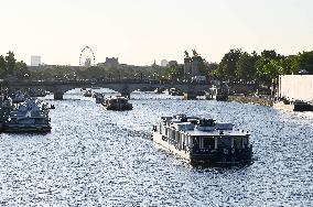 Paris 2024 Olympic First Test On The Seine River - Paris
