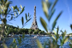 Paris 2024 First Test On The Seine River - Paris