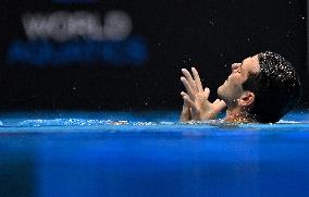 (SP)JAPAN-FUKUOKA-WORLD AQUATICS CHAMPIONSHIPS-ARTISTIC SWIMMING-MEN'S SOLO TECHNICAL