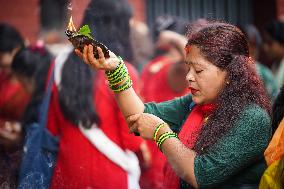 NEPAL-LALITPUR-SHRAWAN-PRAYERS