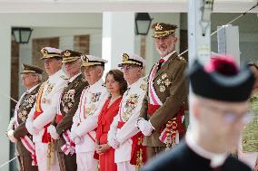 King Felipe Attends Presentation Of The New Officers At The Central Defense Academy