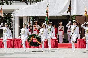 King Felipe Attends Presentation Of The New Officers At The Central Defense Academy