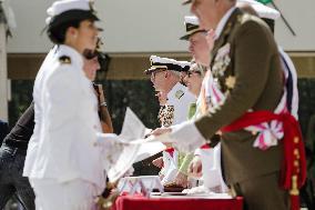 King Felipe Attends Presentation Of The New Officers At The Central Defense Academy