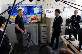 Christophe Bechu visits Meteo France headquarters - Saint-Mande