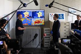 Christophe Bechu visits Meteo France headquarters - Saint-Mande