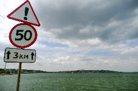 Khadzhibey estuary on Black Sea coast