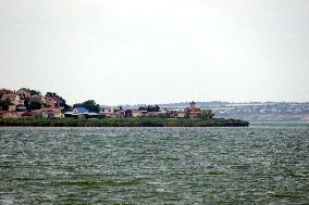Khadzhibey estuary on Black Sea coast