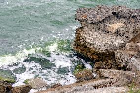 Khadzhibey estuary on Black Sea coast