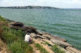 Khadzhibey estuary on Black Sea coast