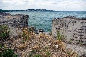 Khadzhibey estuary on Black Sea coast