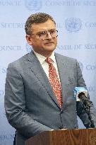 Ukrainian foreign minister in New York