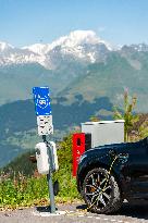 Reserved Parking For Electric Cars, Facing Mont Blanc