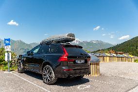 Reserved Parking For Electric Cars, Facing Mont Blanc