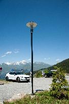 Reserved Parking For Electric Cars, Facing Mont Blanc