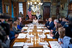 VP Harris meets with state attorneys general on fentanyl