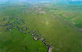 CHINA-INNER MONGOLIA-MERGEL GOL RIVER-SCENERY (CN)