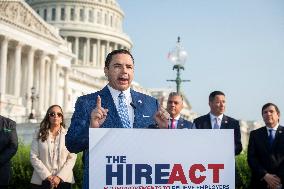 Press Conference On The Introduction Of The HIRE Act - Washington