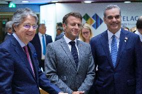 Macron Attends EU-CELAC Summit - Brussels