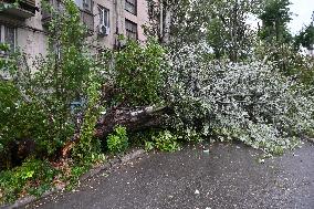 Aftermath of storm in Zaporizhzhia