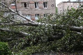 Aftermath of storm in Zaporizhzhia