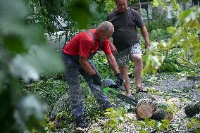 Aftermath of storm in Zaporizhzhia