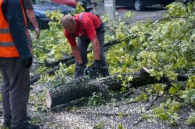 Aftermath of storm in Zaporizhzhia