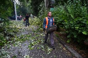 Aftermath of storm in Zaporizhzhia