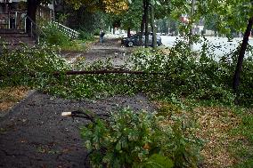 Aftermath of storm in Zaporizhzhia