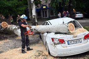 Aftermath of storm in Zaporizhzhia