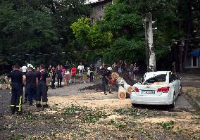 Aftermath of storm in Zaporizhzhia