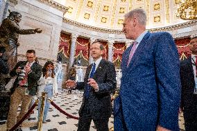 President of Israel Isaac Herzog delivers an address before a joint meeting of the United States Congress