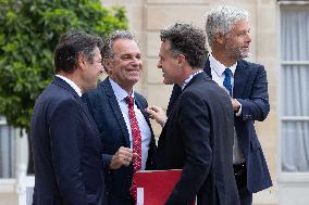 Right wing politicians leave the Elysee Palace after a Meeting - Paris