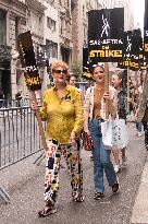 SAG-AFTRA Members Join The Picket Line In New York City