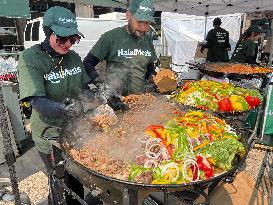 Halal Food Is Prepared During The Taste Of The Middle East Festival