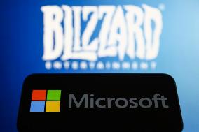 Microsoft And Activision Blizzard Photo Illustrations