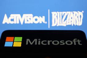 Microsoft And Activision Blizzard Photo Illustrations