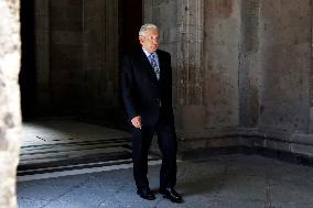 Mexico's President Lopez Obrador During The Commemoration  151st Anniversary   Of Benito Juarez Death