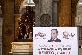 Mexico's President Lopez Obrador During The Commemoration  151st Anniversary   Of Benito Juarez Death