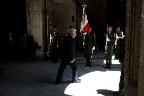 Mexico's President Lopez Obrador During The Commemoration  151st Anniversary   Of Benito Juarez Death