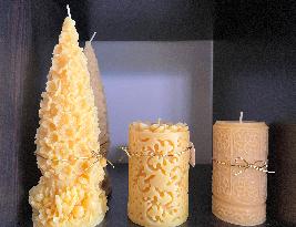 Beeswax Candle Production